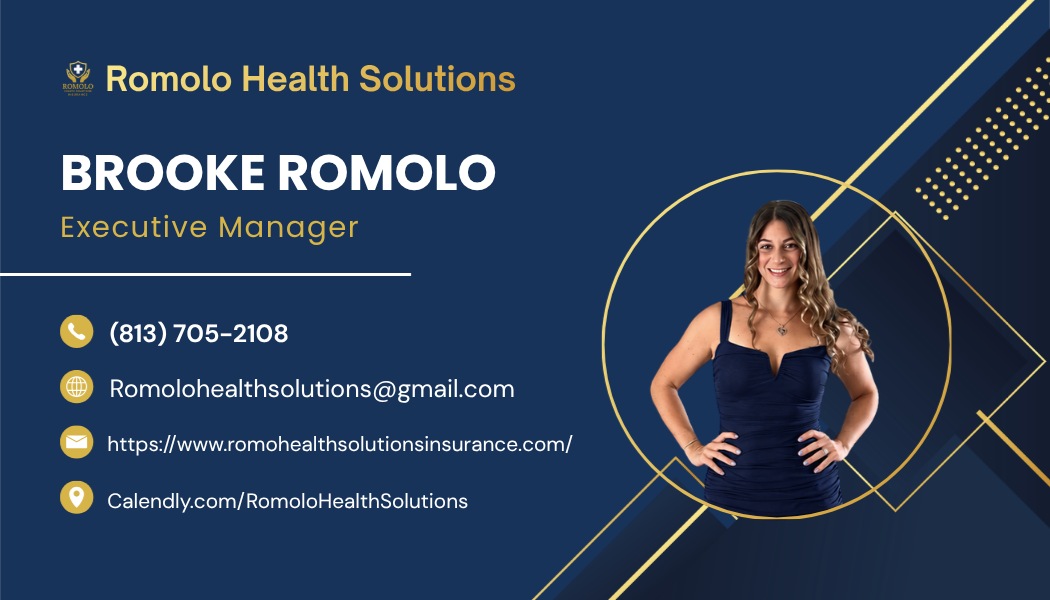 Brooke Romolo's business card: Executive Manager and Appointment Setter at Romolo Health Solutions