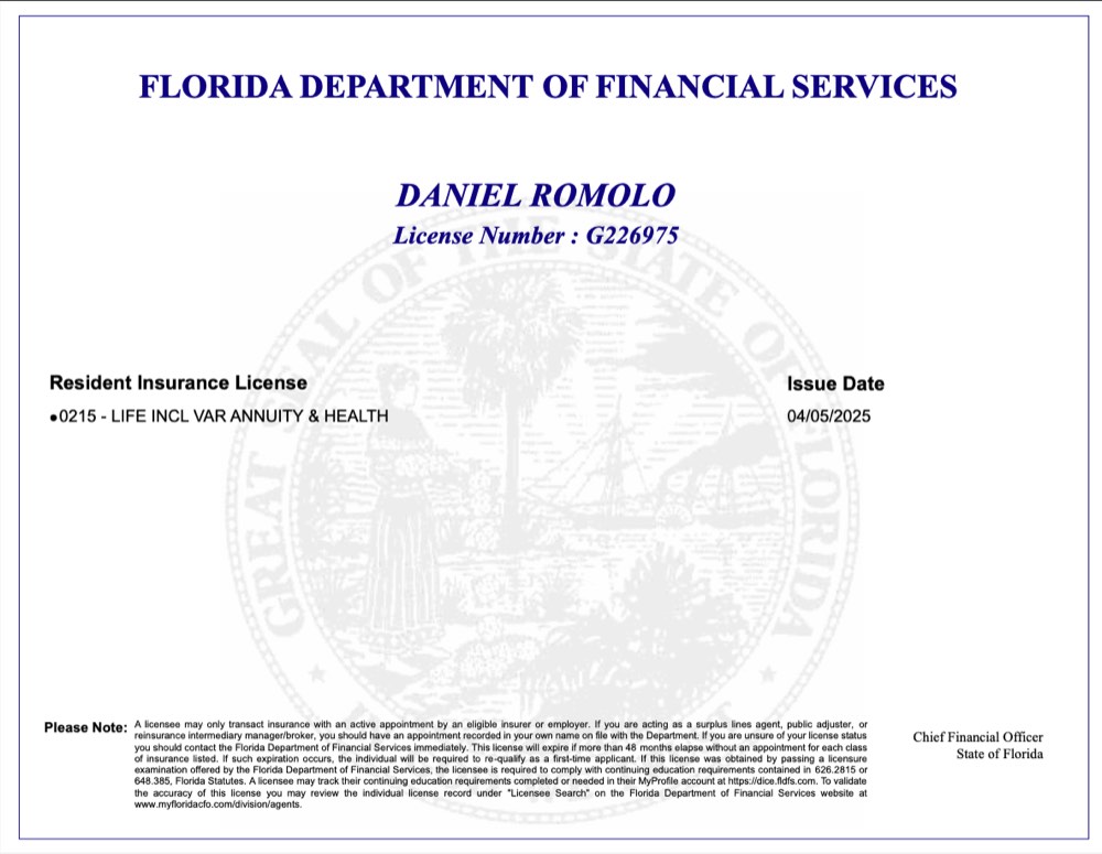 Florida insurance license