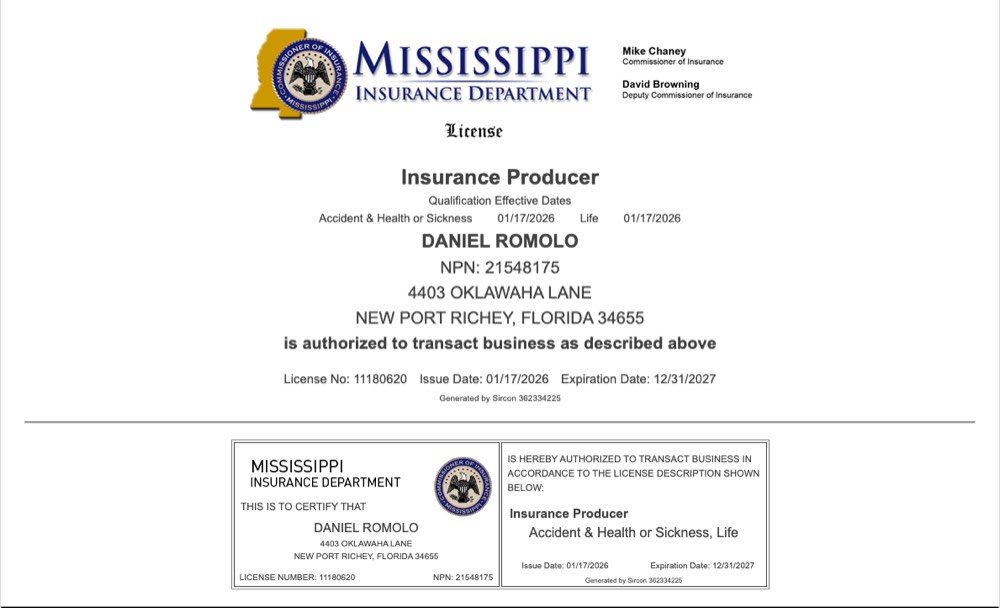 Mississippi insurance license