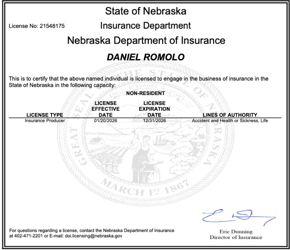 Nebraska insurance license