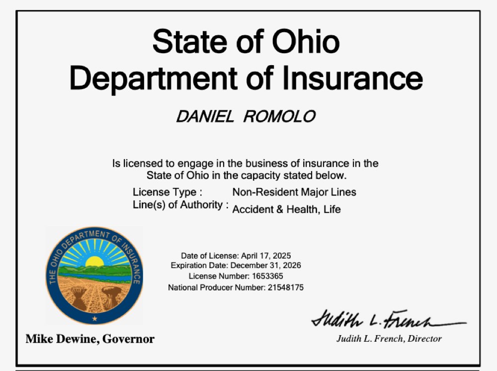 Ohio insurance license