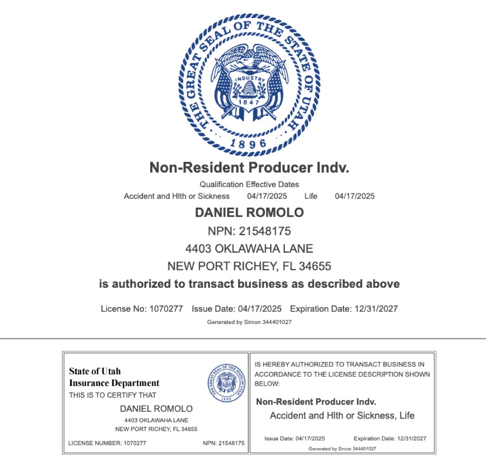 Utah insurance license
